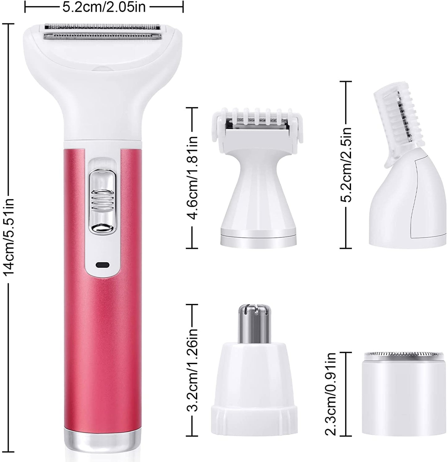 5 en 1 rasoir électrique nez cheveux tondeuse sourcil aisselles femmes Kemei épilateur - X10 Maroc - Livraison gratuite -
