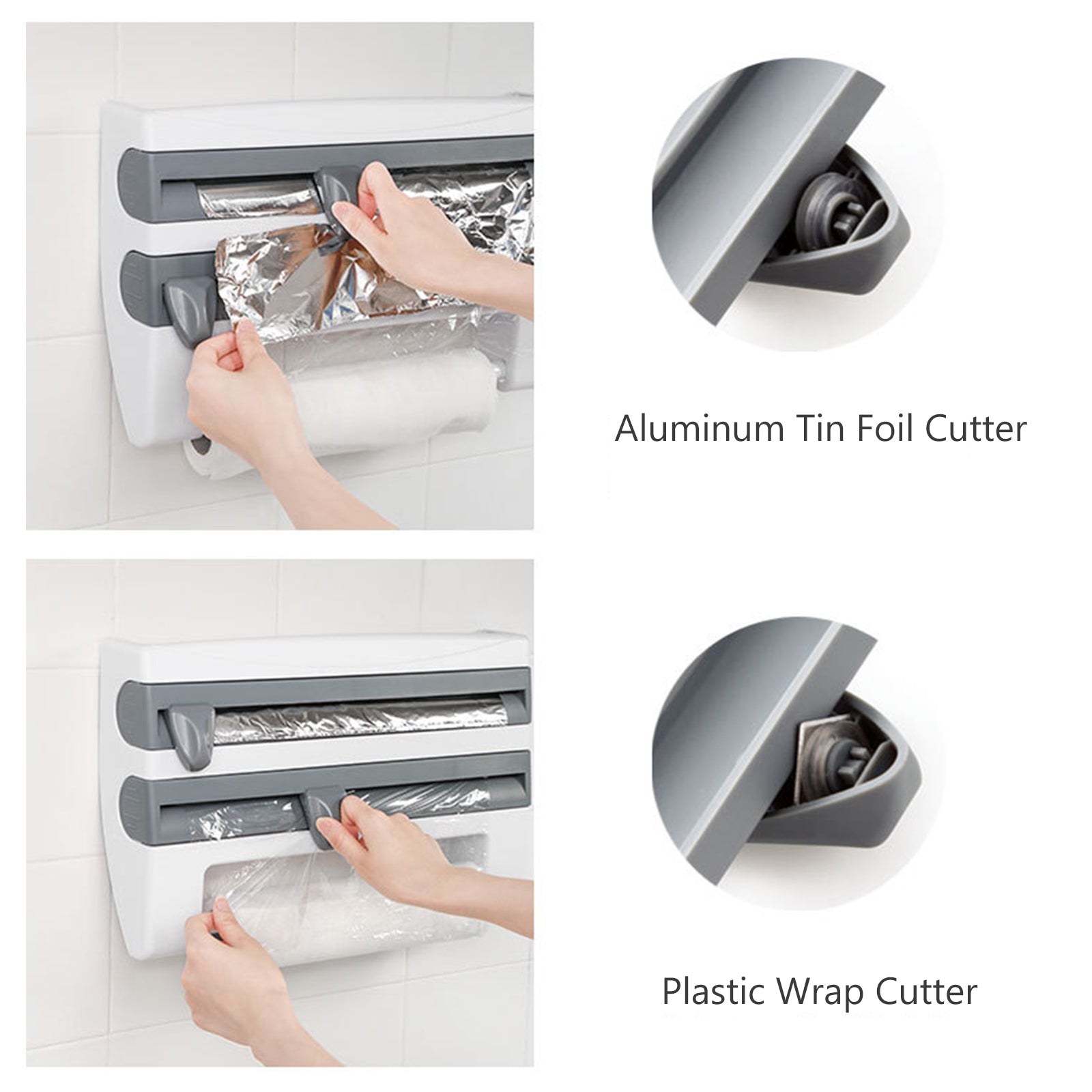 Distributeur de papier étirable en plastique, support mural 4 en 1, - X10 Maroc - Livraison gratuite -