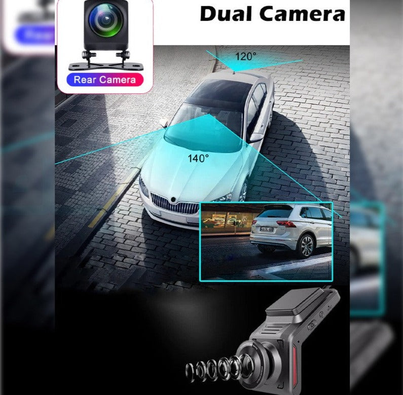 Caméra de tableau de bord avant et arrière pour la voiture FHD1080