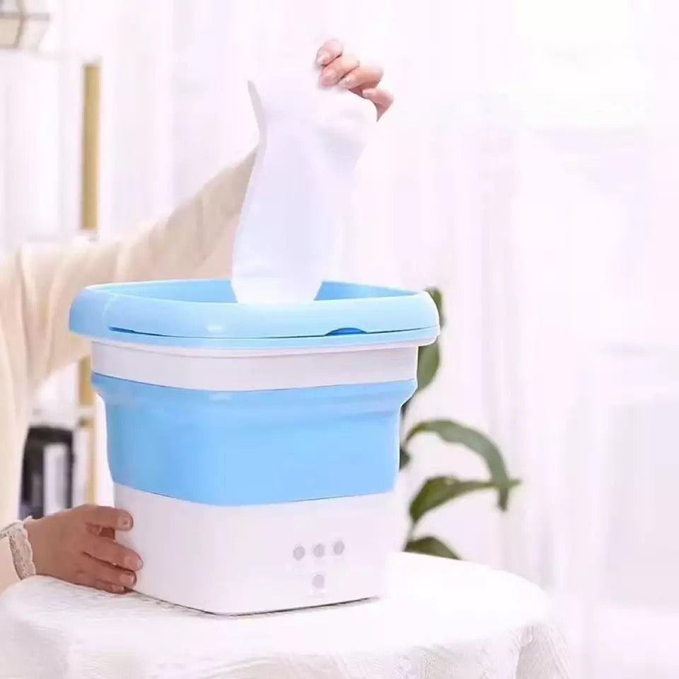 Machine à laver pliable portable - idéale pour le camping, les voyages, les appartements, les dortoirs, le nettoyage pur - X10 Maroc - Livraison gratuite -