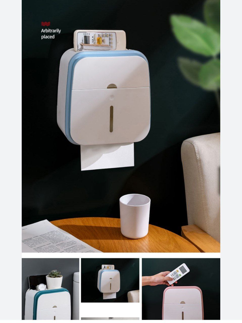 X10-Boîte à papier toilette murale