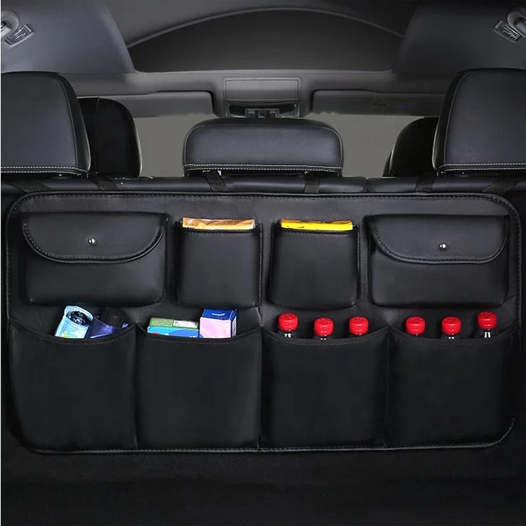 Organisateur de coffre de voiture avec 8 sacs de rangement suspendus pour sièges arrière de voiture - X10 Maroc - Livraison gratuite -