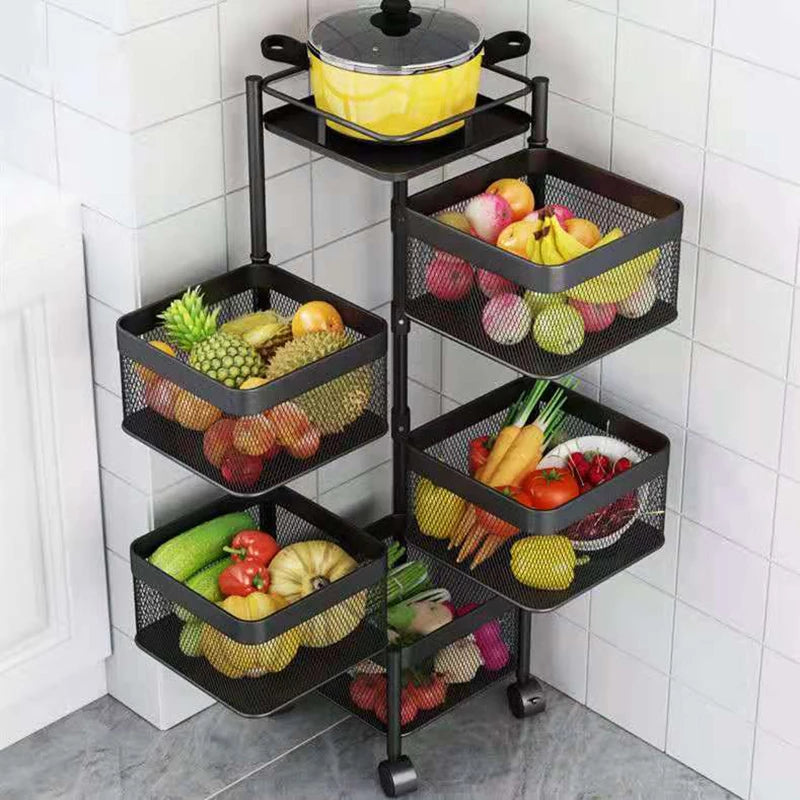 Panier à légumes rotatif pour ranger les fruits et les articles ménagers - X10 Maroc - Livraison gratuite -