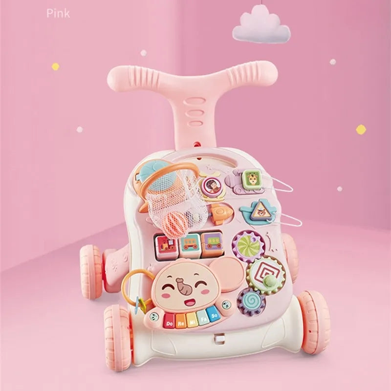 X10 - Marcheur bébé avec activités ludiques - X10 Maroc - Livraison gratuite - Rose